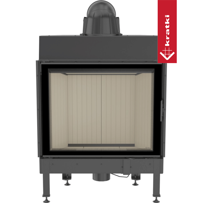 Kamineinsatz aus Stahl KRATKI NADIA 13 kW Ø 200 mit Türfeder