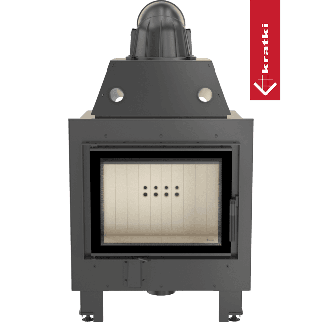 Kamineinsatz aus Stahl KRATKI MBM 10 kW Ø 200 mit Türfeder