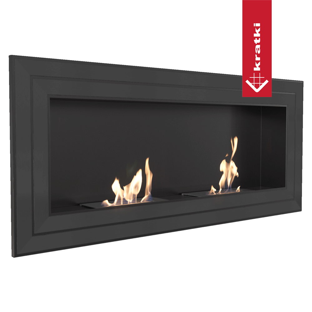 Wandkamin Bioethanol JULIET 1500 TÜV schwarz