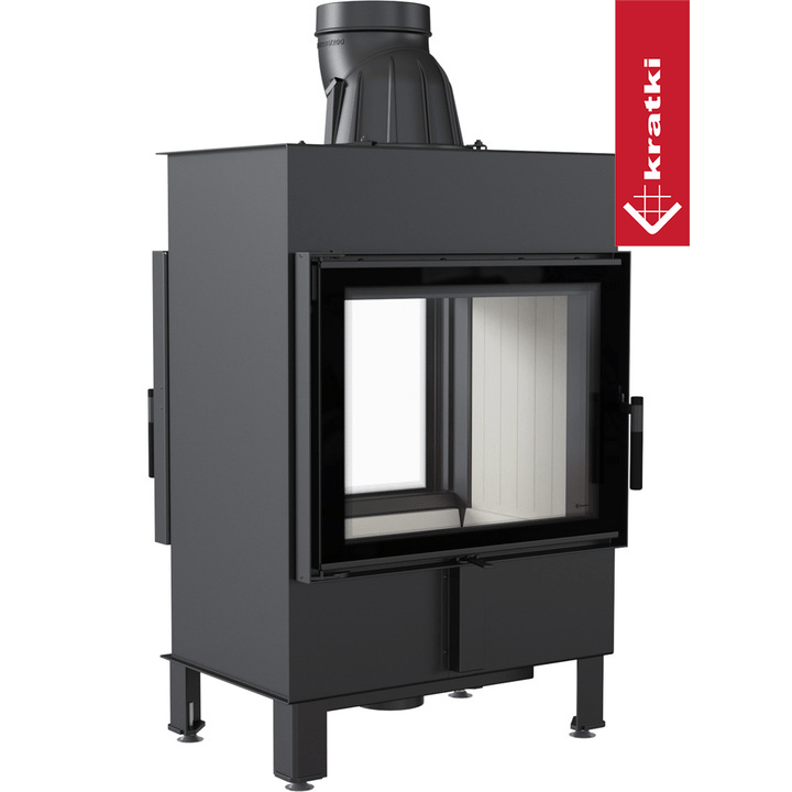 Kamineinsatz aus Stahl KRATKI LUCY TUNNEL 12 kW Ø 200 mit Türfeder