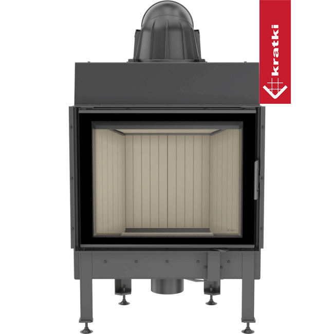 Kamineinsatz aus Stahl KRATKI NADIA 10 kW Ø 200 mit Türfeder