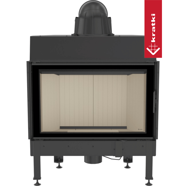Kamineinsatz aus Stahl KRATKI NADIA 12 kW Ø 200 mit Türfeder