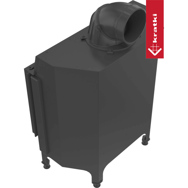 Kamineinsatz aus Stahl KRATKI NADIA 12 kW Ø 200 mit Türfeder