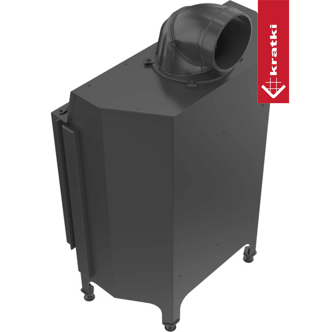 Kamineinsatz aus Stahl KRATKI NADIA 13 kW Ø 200 mit Türfeder