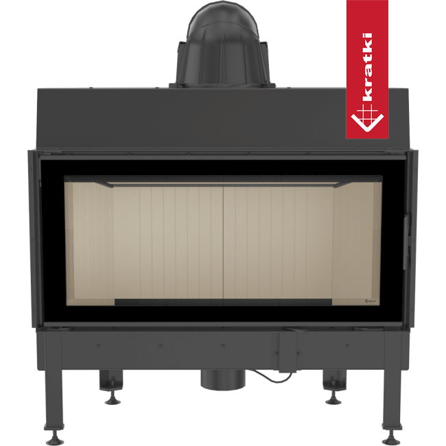 Kamineinsatz aus Stahl KRATKI NADIA 14 kW Ø 200 mit Türfeder