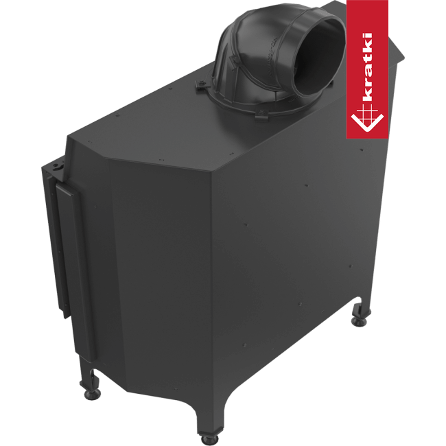Kamineinsatz aus Stahl KRATKI NADIA 14 kW Ø 200 mit Türfeder