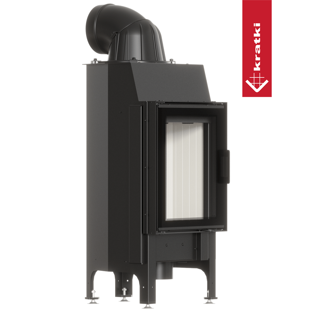 Kamineinsatz aus Stahl KRATKI NADIA 8 kW Ø 200 mit Türfeder