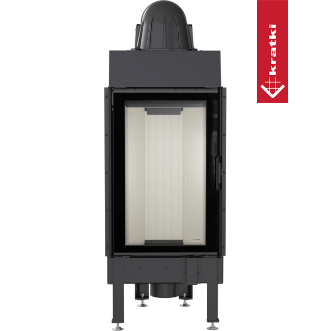 Kamineinsatz aus Stahl KRATKI NADIA 9 kW Ø 200 mit Türfeder
