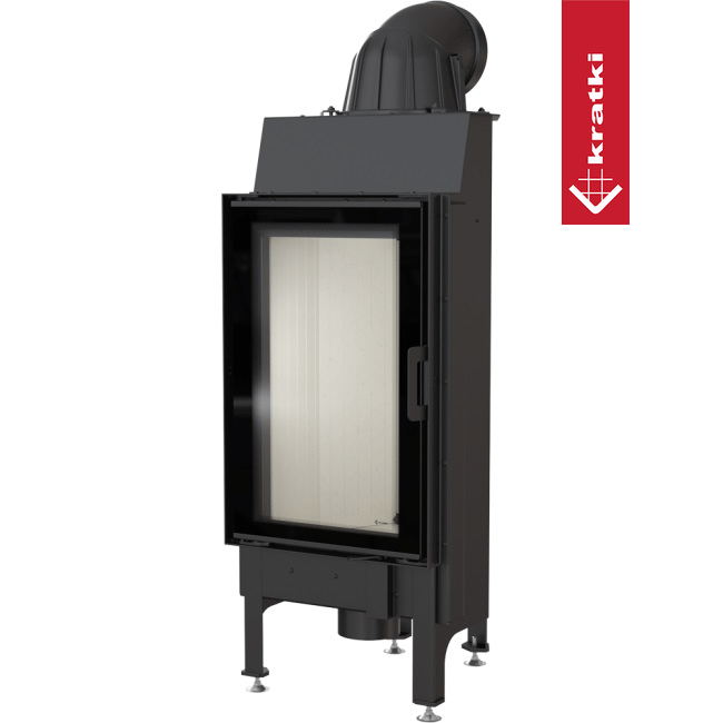 Kamineinsatz aus Stahl KRATKI NADIA 9 kW Ø 200 mit Türfeder