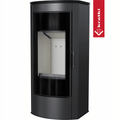 Kaminofen aus stahl KRATKI TITAN Panorama Ø 150 11 kW mit Türfeder