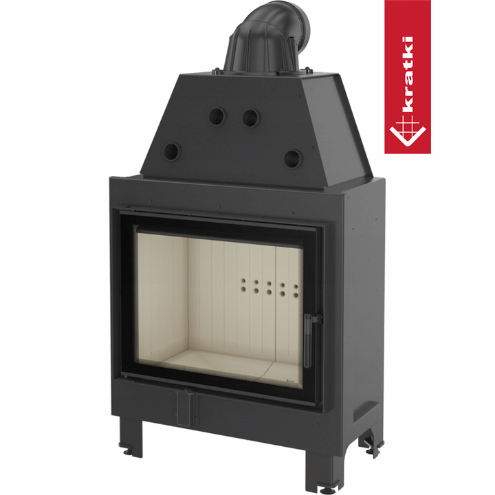 Kamineinsatz aus Stahl KRATKI MBA 17 kW Ø 200 mit Türfeder