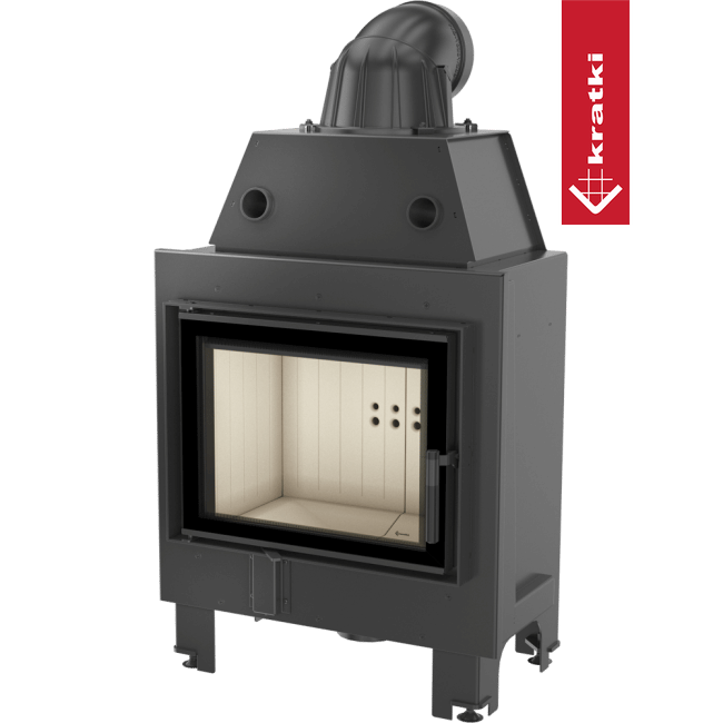 Kamineinsatz aus Stahl KRATKI MBM 10 kW Ø 200 mit Türfeder