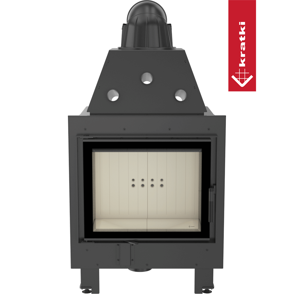 Kamineinsatz aus Stahl KRATKI MBZ 13 kW Ø 200 mit Türfeder