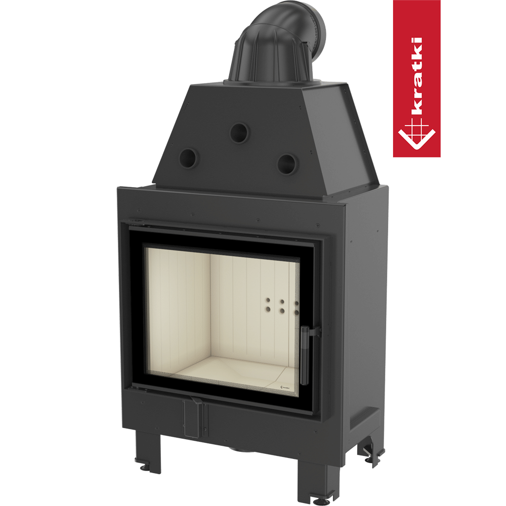 Kamineinsatz aus Stahl KRATKI MBZ 13 kW Ø 200 mit Türfeder