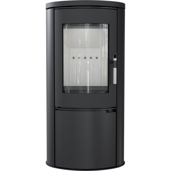 Stahl-Gusseisen Kaminofen KRATKI AB Ø 150 8 kW mit Türfeder