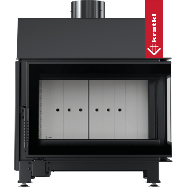 Stahlkamin mit Schließung KRATKI SIMPLE rechts 6 kW