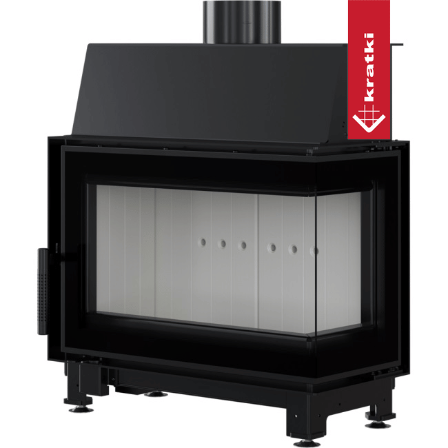 Stahlkamin mit Schließung KRATKI SIMPLE rechts 6 kW