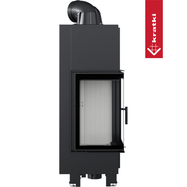 Kamineinsatz aus Stahl KRATKI MBN links 10 kW Ø 200 mit Türfeder