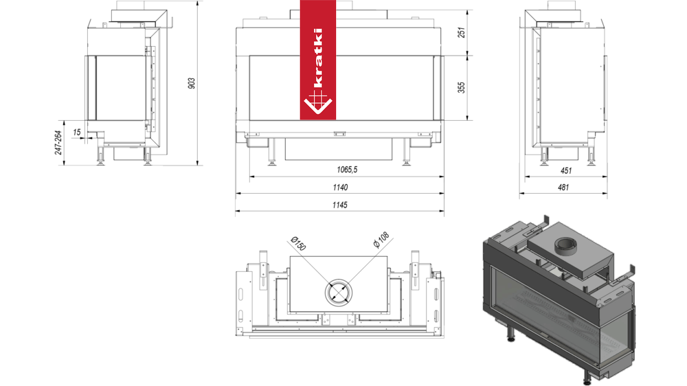 Gaskamin KRATKI LEO 100 rechts Propan ?
 100/150 8,2 kW