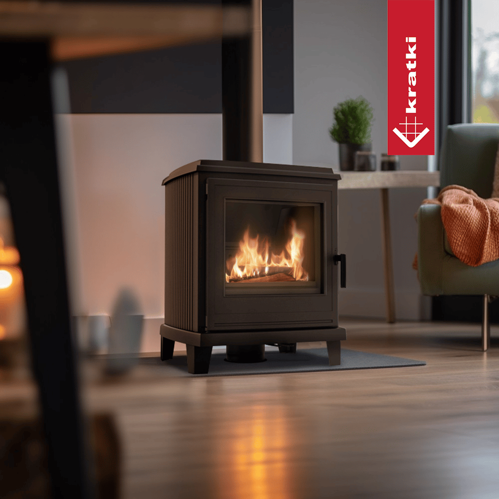 Gußeisen Kaminofen KRATKI K11 Ø 150 6 kW