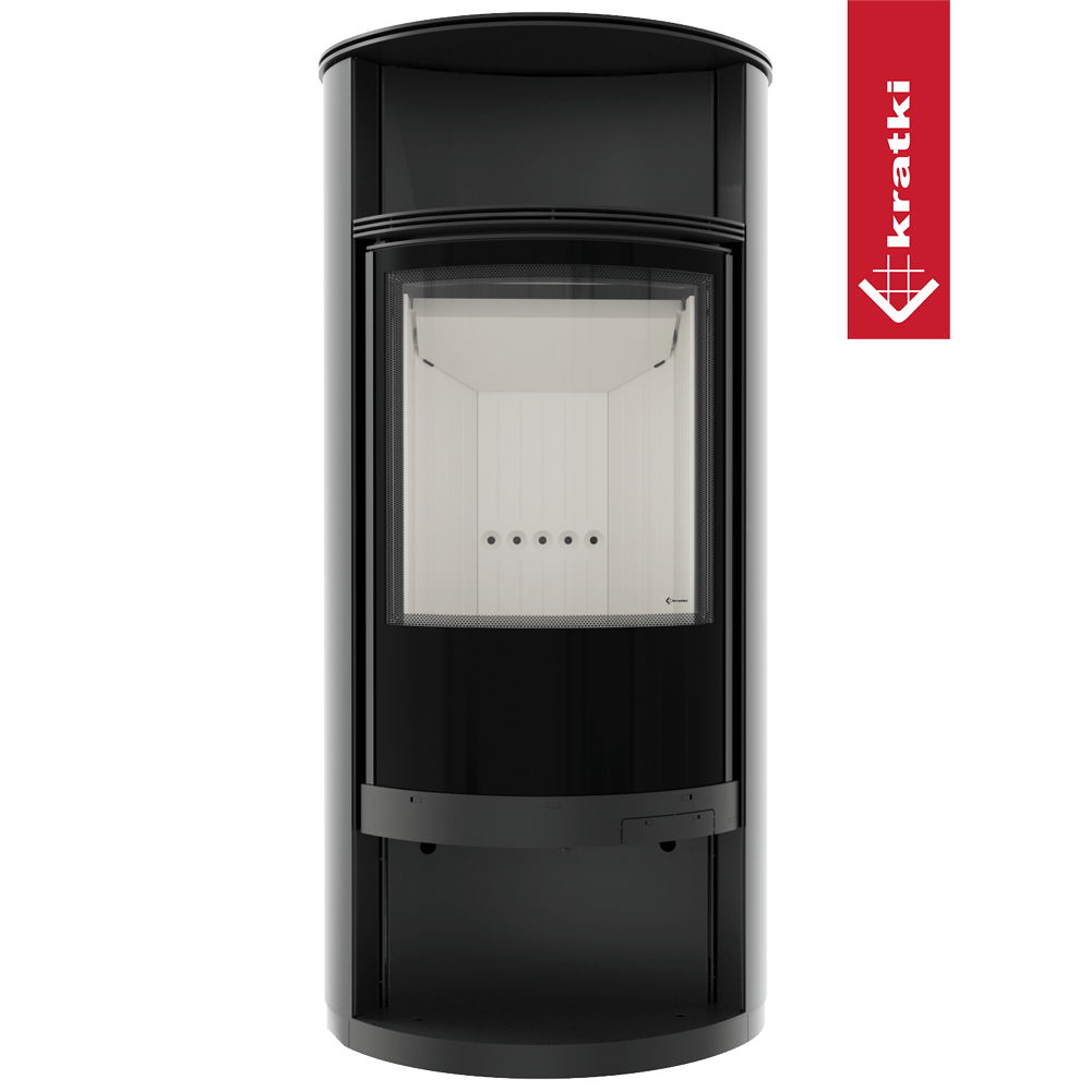 Kaminofen aus Stahl KRATKI RUNA Ø 150 8 kW