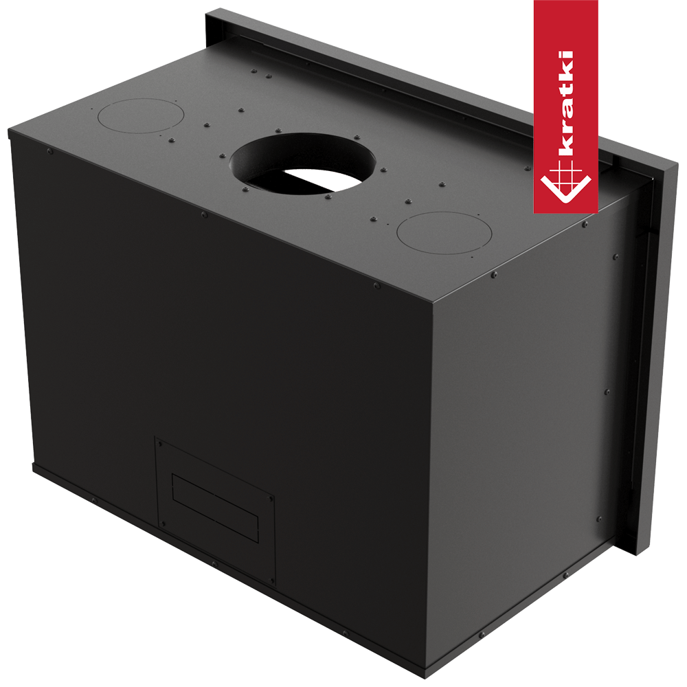 Kamin-Kassette KRATKI ARKE 80 12 kW Ø 200 mit Türfeder