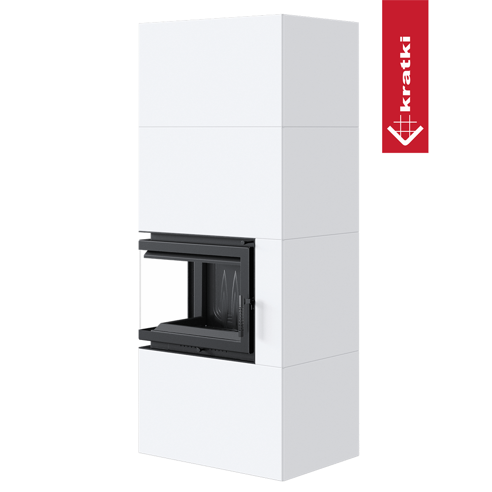 Kamineinsatz Simple Box 8 kW Ø 200 Bianco