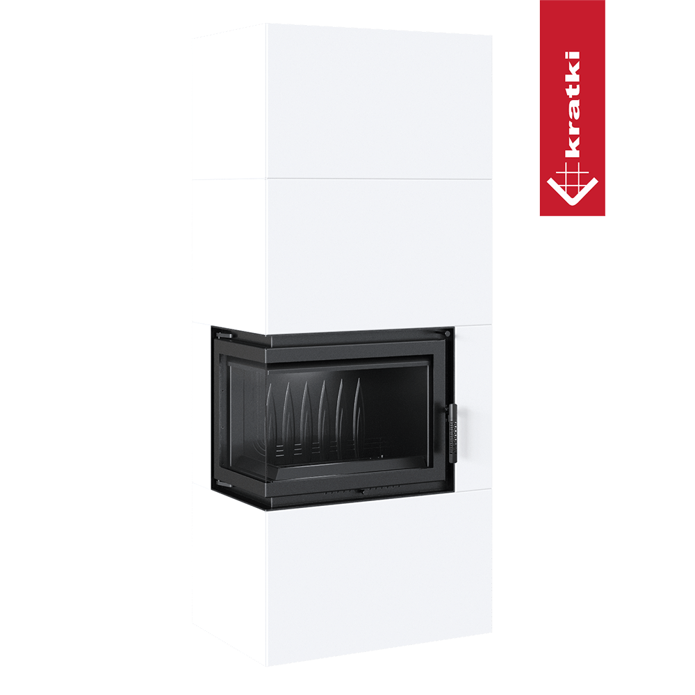 Kamineinsatz Simple Box 8 kW Ø 200 Bianco