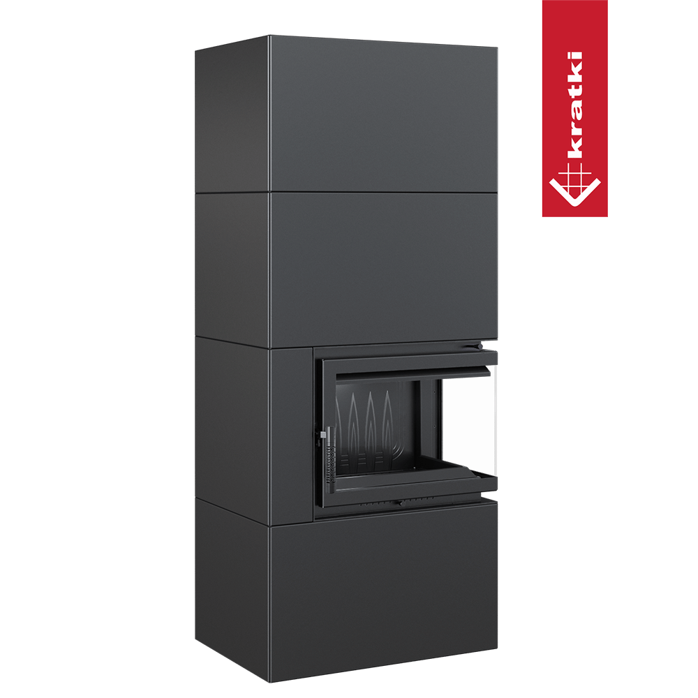 Kamineinsatz Simple Box 8 kW Ø 200 Black