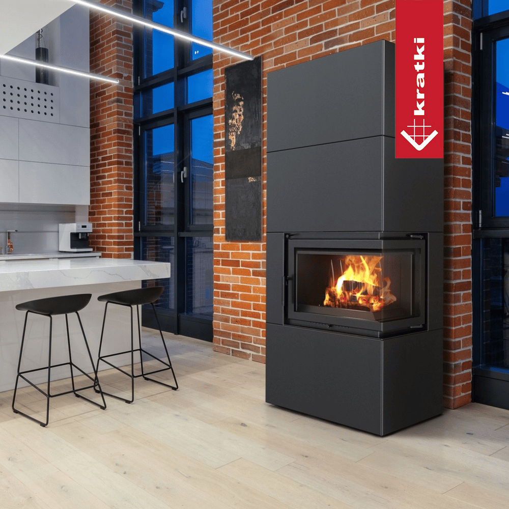 Kamineinsatz Simple Box 8 kW Ø 200 Black