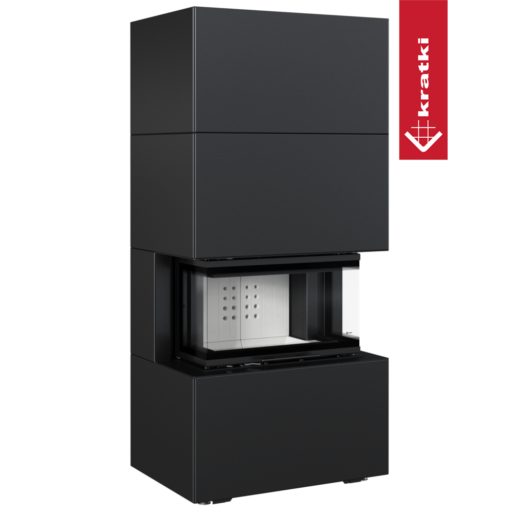 Kamineinsatz NBC/EASY BOX 7 kW Ø 160 Bausatz Black