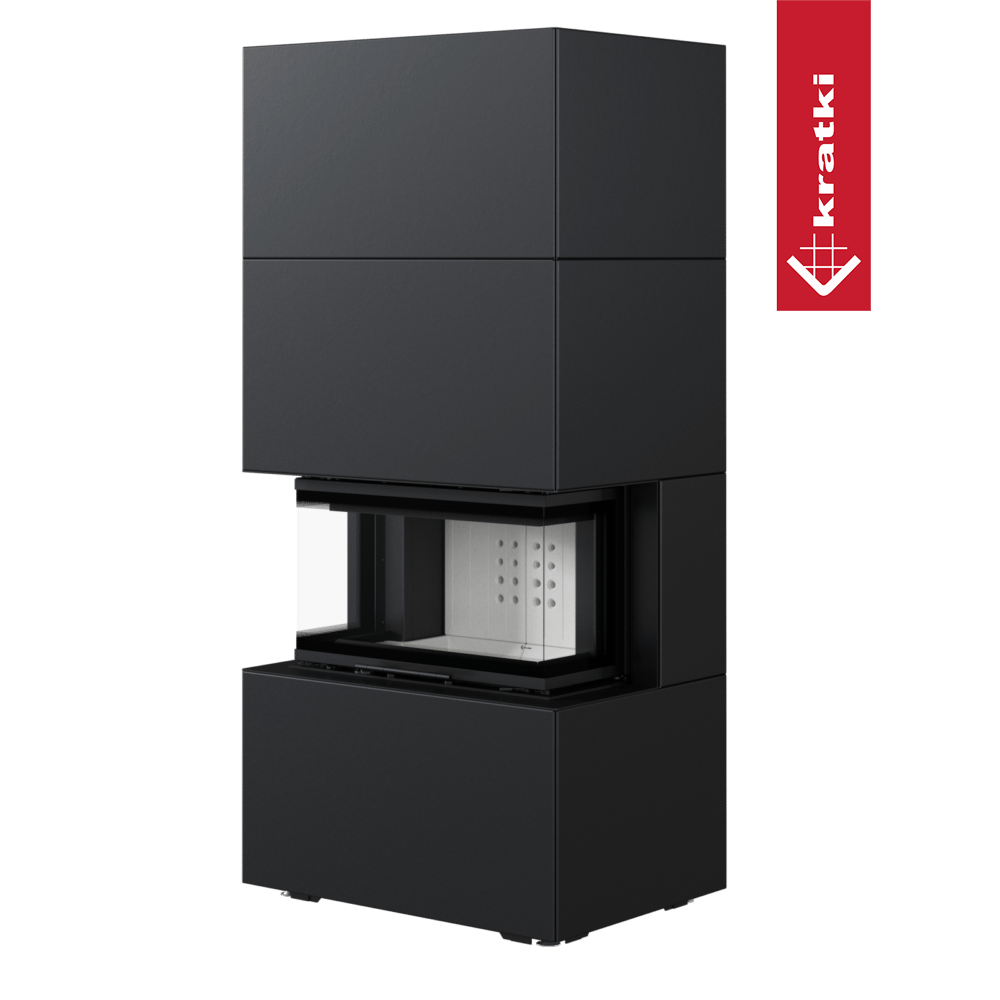Kamineinsatz NBC/EASY BOX 7 kW Ø 160 Bausatz Black