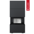 Kamineinsatz NBC/EASY BOX 7 kW Ø 160 Bausatz Black Mit Türfeder
