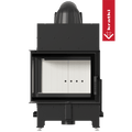 Kamineinsatz aus Stahl KRATKI FLOKI S links 8 kW Ø 160 mit Türfeder