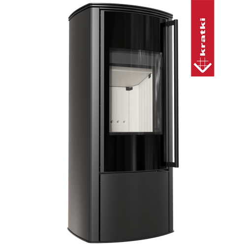 Freistehender Stahlofen KOZA KRATKI AB KRATKI ENYO R 5,5 kW Ø 100/150