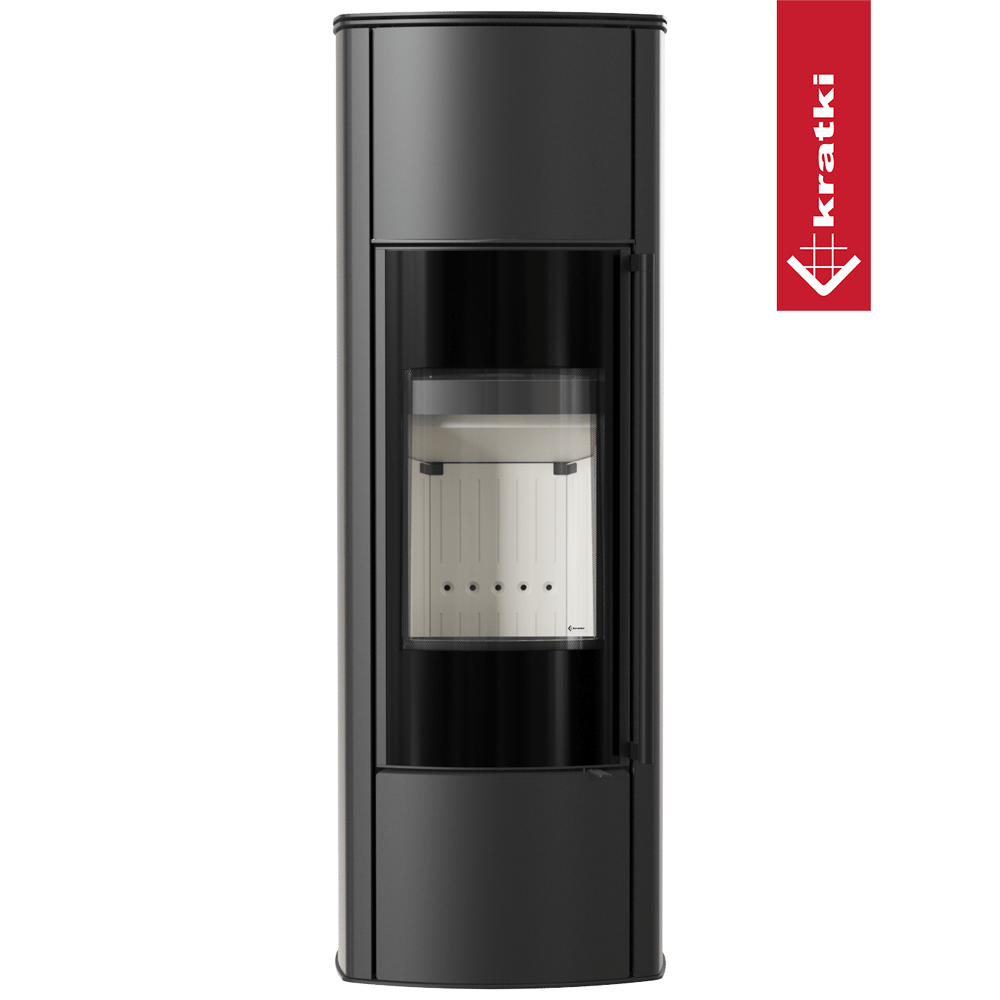 Freistehender Stahlofen KRATKI AB KRATKI ENYO R Hoch 5,5 kW Ø 100/150