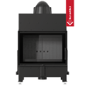 Kamineinsatz aus Stahl KRATKI FLOKI S 8 kW Ø 160 schwarz Verkleidung