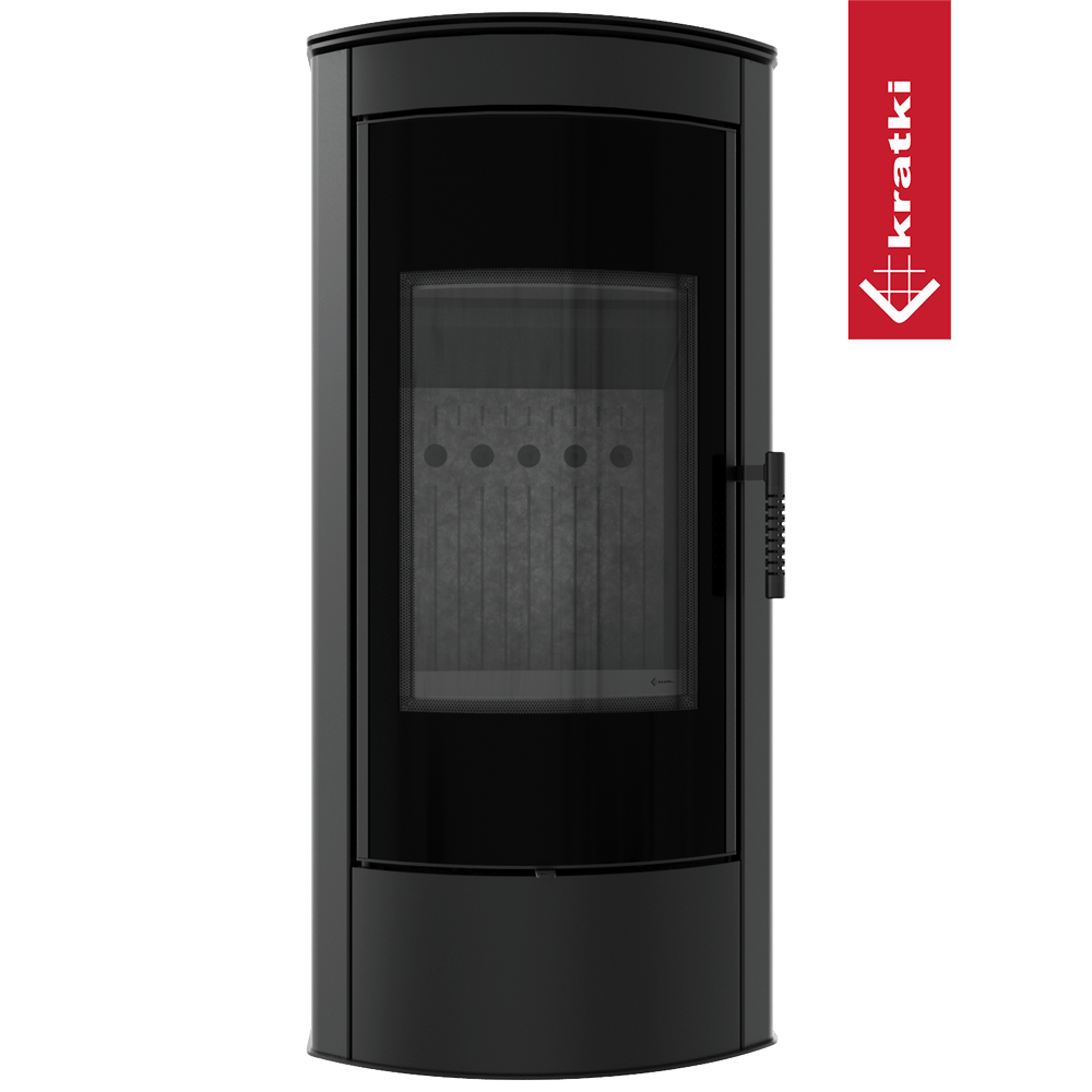 Kaminofen aus Stahl KRATKI TITAN Panorama Ø 150 11 kW