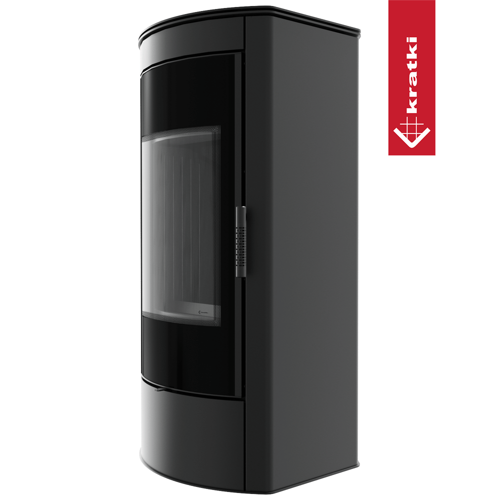Kaminofen aus Stahl KRATKI TITAN Panorama Ø 150 11 kW