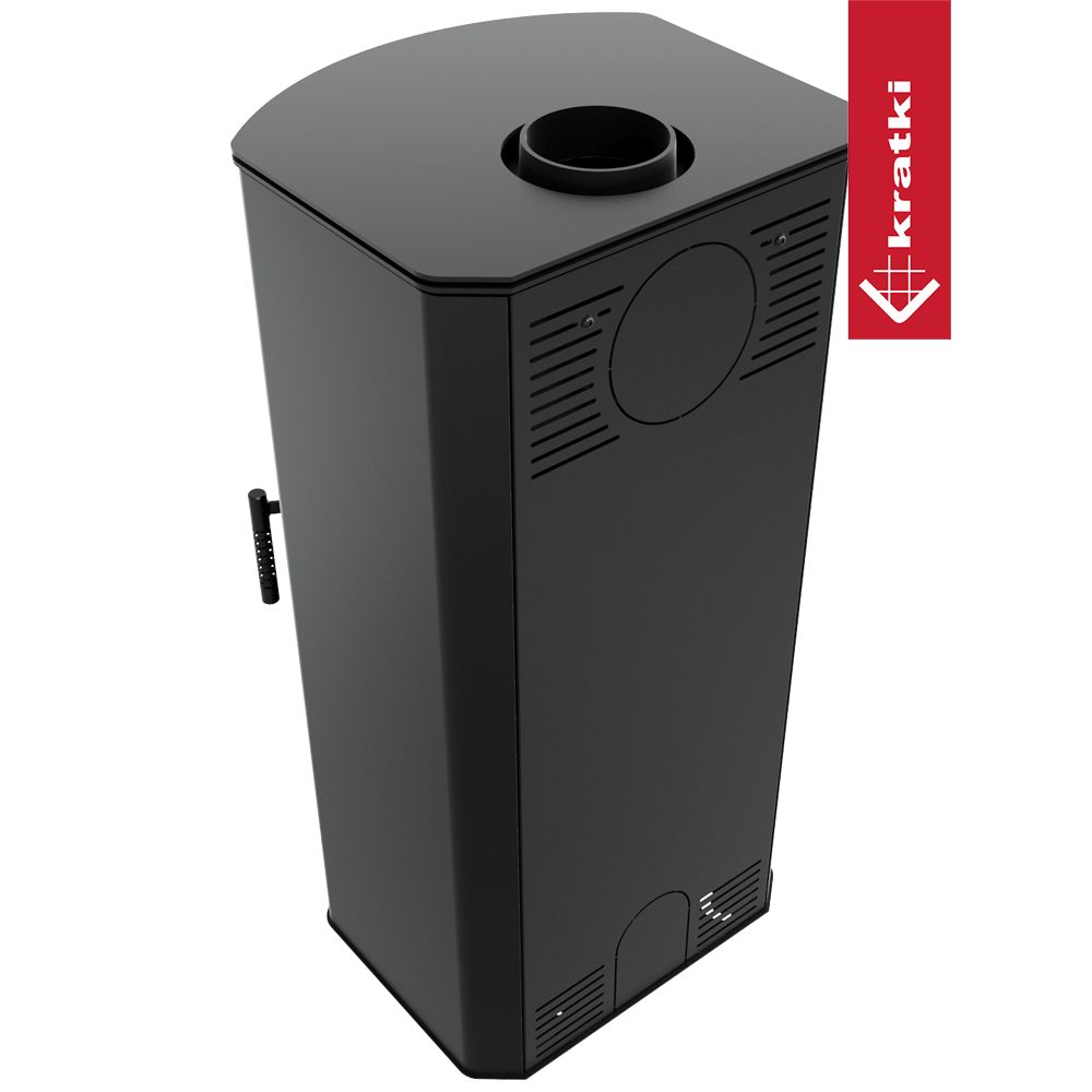Kaminofen aus Stahl KRATKI TITAN Panorama Ø 150 11 kW