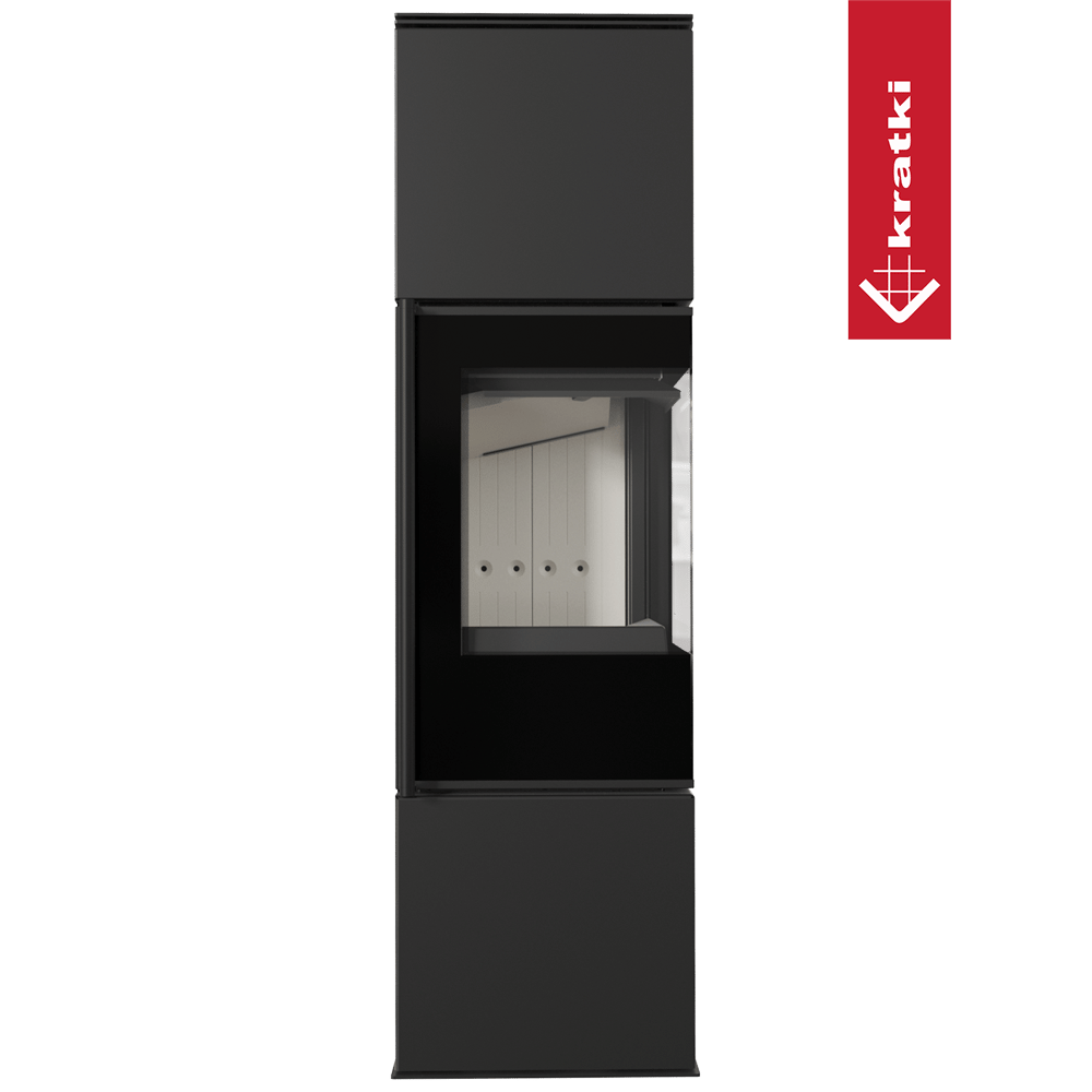 Kaminofen aus Stahl KRATKI REN/M rechts Ø 150 7 kW