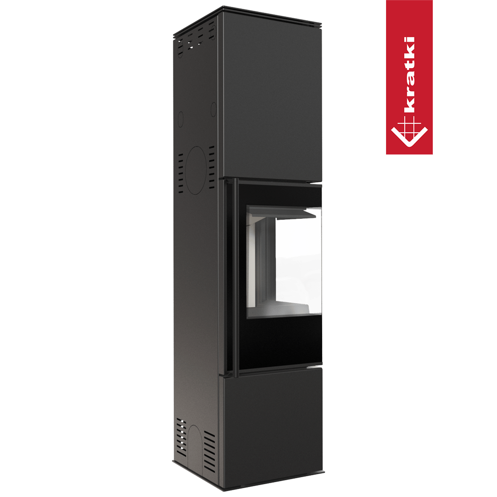 Kaminofen aus Stahl KRATKI REN/L rechts Ø 150 7 kW