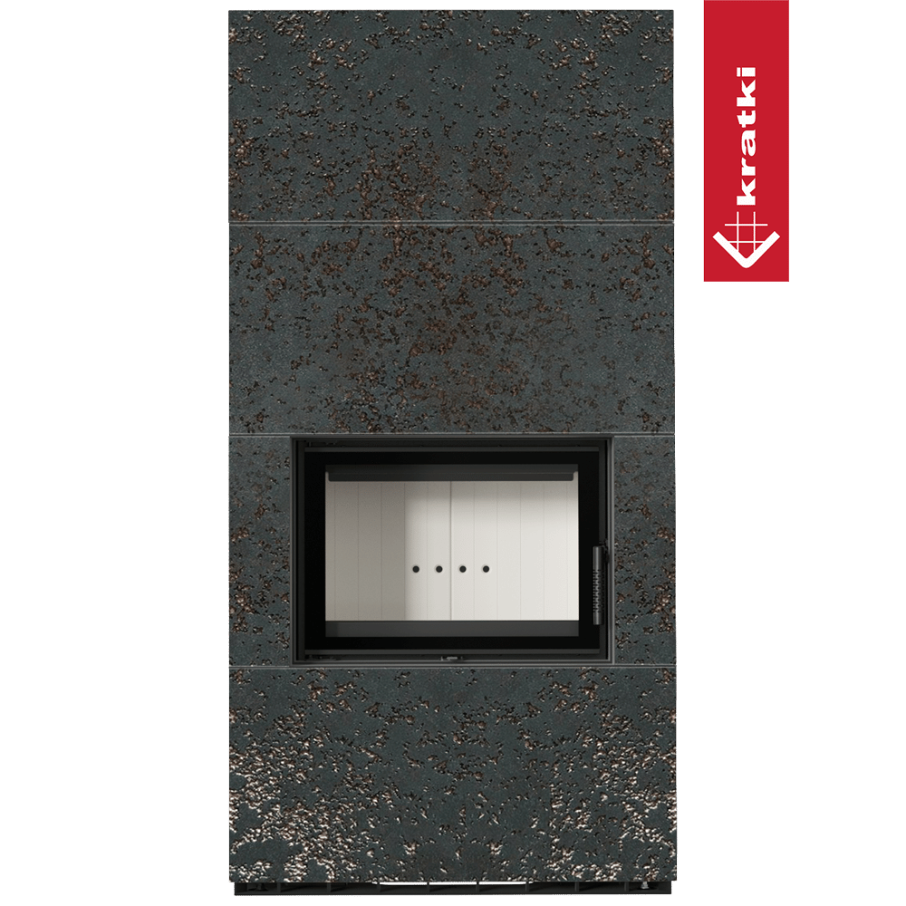 Kaminbausatz KRATKI FLOKI BOX 8 kW Ø 160 Quarzsinter OXIDE NERO