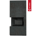 Kaminbausatz KRATKI FLOKI BOX links 8 kW Ø 160 Quarzsinter OXIDE NERO schwarz Verkleidung