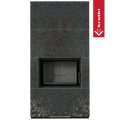 Kaminbausatz KRATKI FLOKI BOX 8 kW Ø 160 Quarzsinter OXIDE NERO schwarz Verkleidung