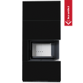 Kaminbausatz KRATKI FLOKI BOX rechts 8 kW Ø 160 Quarzsinter NERO ASSOLUTO