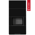 Kaminbausatz KRATKI FLOKI BOX 8 kW Ø 160 Quarzsinter NERO ASSOLUTO schwarz Verkleidung