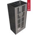 Kaminbausatz KRATKI FLOKI BOX links 8 kW Ø 160 Quarzsinter FOKOS GRAFITE