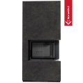 Kaminbausatz KRATKI FLOKI BOX rechts 8 kW Ø 160 Quarzsinter FOKOS GRAFITE schwarz Verkleidung