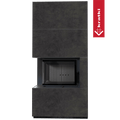 Kaminbausatz KRATKI FLOKI BOX links 8 kW Ø 160 Quarzsinter FOKOS GRAFITE schwarz Verkleidung